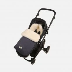 Kaiser Organic Cotton Vegetable/Mimosa Tanned Sheepskin Universal Pushchair Footmuff - Dark Anthracite