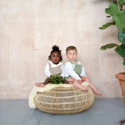 Kamso Baby Wax Cotton Anwuli Romper - Plum Fawn Cotton & Linen