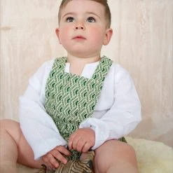 Kamso Baby Wax Cotton Anwuli Romper - Forest Fawn Cotton & Linen