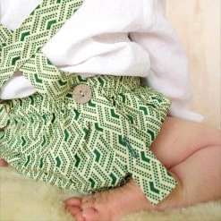 Kamso Baby Wax Cotton Anwuli Romper - Forest Fawn Cotton & Linen