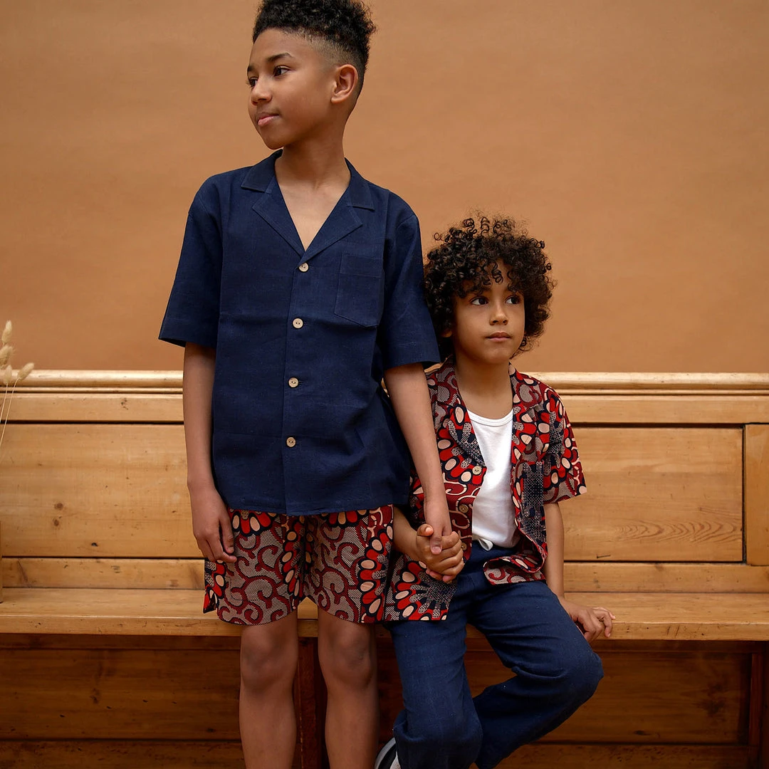 Kamso Cotton Temi Shirt - Deep Dark Indigo