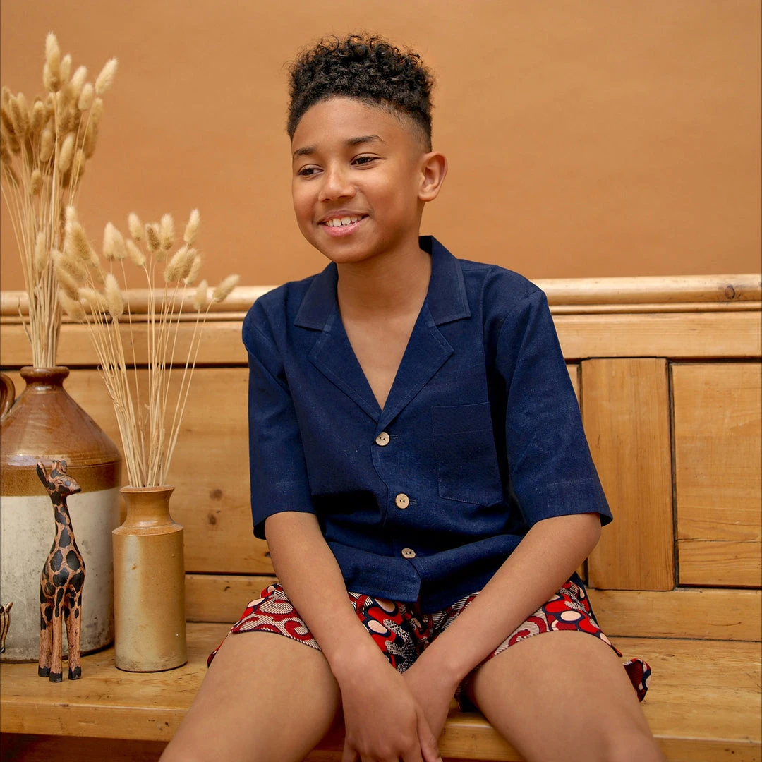 Kamso Cotton Temi Shirt - Deep Dark Indigo