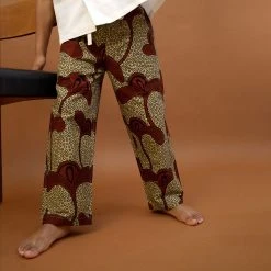 Kamso Cotton & Linen Wax Cotton Remi Trousers - Hazel Sprout