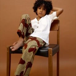 Kamso Cotton & Linen Wax Cotton Remi Trousers - Hazel Sprout