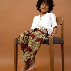 Kamso Cotton & Linen Wax Cotton Remi Trousers - Hazel Sprout