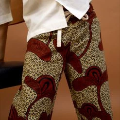 Kamso Cotton & Linen Wax Cotton Remi Trousers - Hazel Sprout