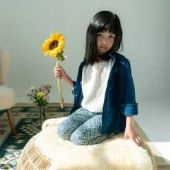 Kamso Cotton Malam Shirt - Deep Indigo