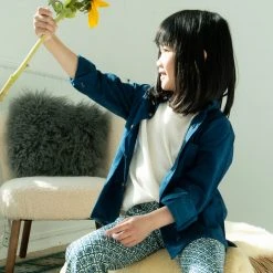 Kamso Cotton Malam Shirt - Deep Indigo