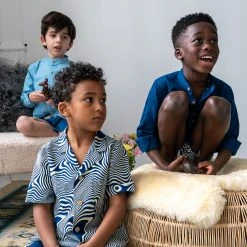 Kamso Cotton Malam Shirt - Light Indigo