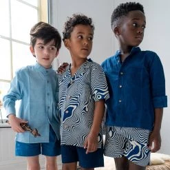 Kamso Cotton Malam Shirt - Deep Indigo