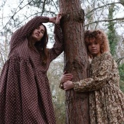 Kate Sheridan Women's Cotton Flow Dress - Brown Posey