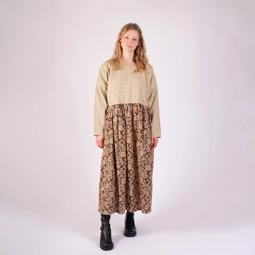 Kate Sheridan Women's Cotton Flow Dress - Botanical/Stripe Floral