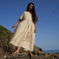 Kate Sheridan Women's Cotton Summer Flow Dress - Ditsy Acorn