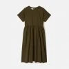 Kate Sheridan SALE Women's Cotton Summer Flow Dress - Olive Seersucker