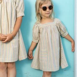 Ketiketa SALE Hand Woven Cotton Nora Dress - Rainbow Stripe