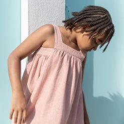 Ketiketa Hand Woven Cotton Milo Dress - Rose