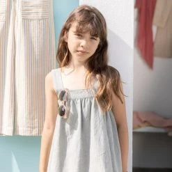 Ketiketa Hand Woven Cotton Milo Dress - Teal SALE