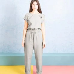 Ketiketa Women's Hand Woven Cotton Adéle Jumpsuit - Teal SALE