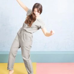 Ketiketa Women's Hand Woven Cotton Adéle Jumpsuit - Teal SALE