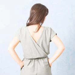 Ketiketa Women's Hand Woven Cotton Adéle Jumpsuit - Teal SALE