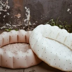 Konges Sløjd Cotton & Linen Large Shell Paddling Pool - Dot Bronze Brown