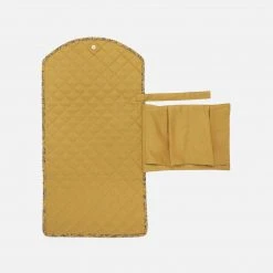 Konges Sløjd Organic Cotton Changing Mat - Winter Leaves Mustard