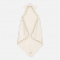 Konges Sløjd Organic Cotton Hooded Baby Terry Towel - Off White Towels & Bathrobes