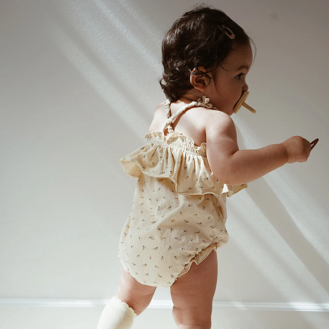 Konges Sløjd SALE Organic Cotton Reya Romper - Ete Bleu