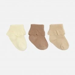 Konges Sløjd SALE Organic Cotton Lace Socks - Afterglow - Set Of 3