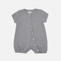 Konges Sløjd SALE Cotton Seersucker Ace Romper - Sleet
