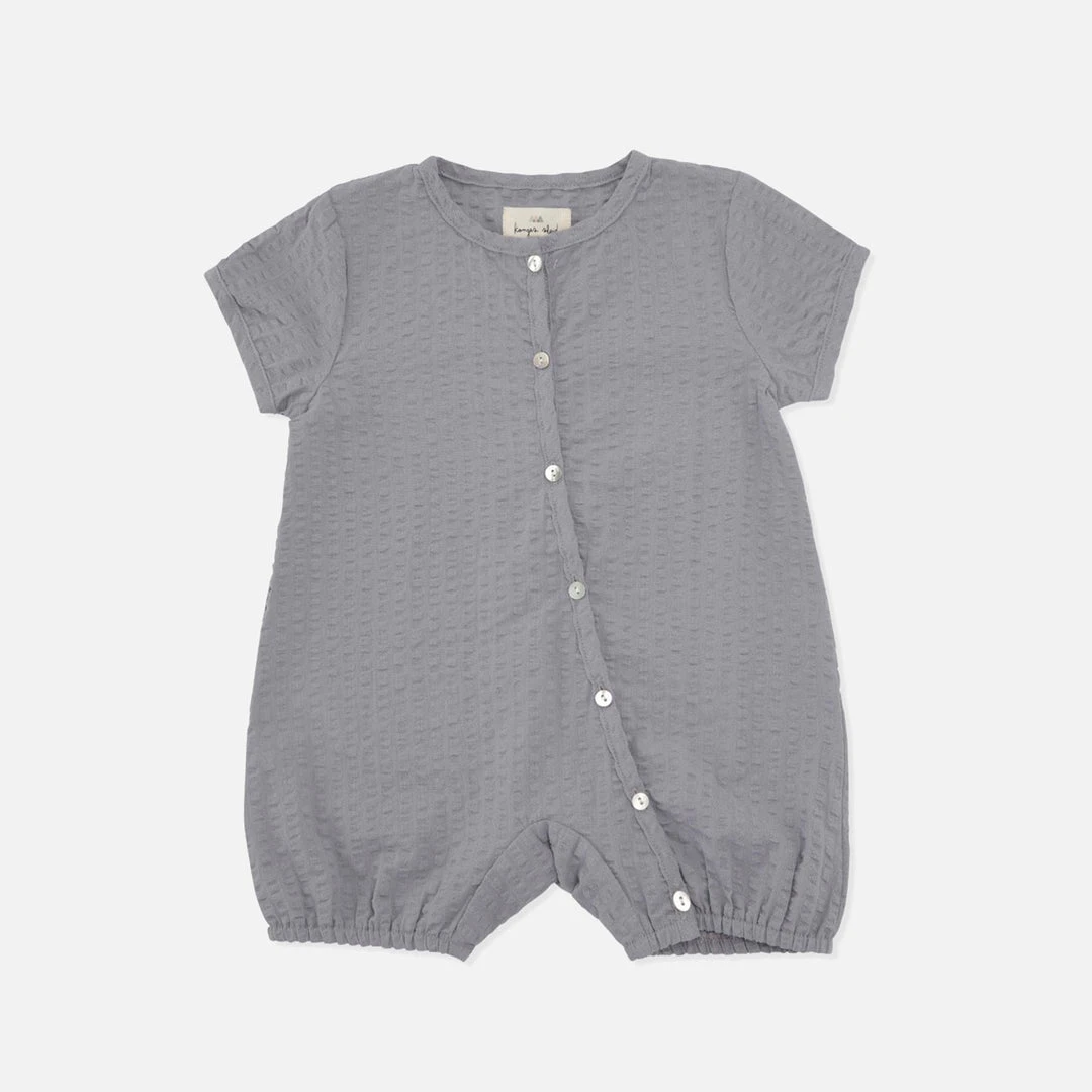 Konges Sløjd SALE Cotton Seersucker Ace Romper - Sleet