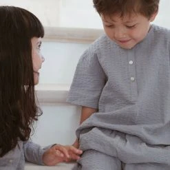 Konges Sløjd SALE Cotton Seersucker Ace Shirt - Sleet