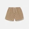 Konges Sløjd Cotton & Linen Asnou Swimshorts - Bronze Brown