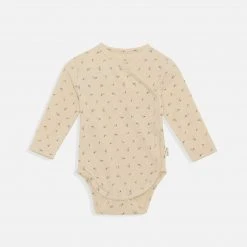 Konges Sløjd Organic Cotton Newborn LS Wrap Body - Petales