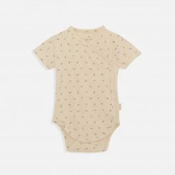 Konges Sløjd Organic Cotton Newborn SS Wrap Body - Petals SALE