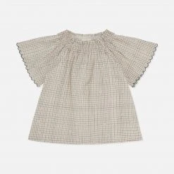 Konges Sløjd Cotton Muslin Bitsy Blouse - Three Leaf Check