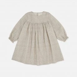 Konges Sløjd Organic Cotton Bitsy Dress - Three Leaf Check SALE