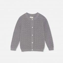 Konges Sløjd Organic Cotton Knit Iris Cardigan - Sleet SALE