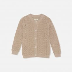 Konges Sløjd Organic Cotton Knit Iris Cardigan - Smoke Grey