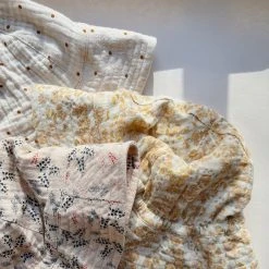 Konges Sløjd Cotton & Linen Organic Cotton Muslin Kiki Sun Hat - Dotties Bronze