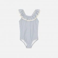 Konges Sløjd Moule Frill Swimsuit - Sailor Stripe