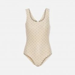 Konges Sløjd Women’s Scallop Swimsuit - Dot Magnet Adults