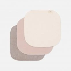 Konges Sløjd Organic Cotton Terry Wash Cloths - 3 Pack - Shades Of Sand Home & Baby Care