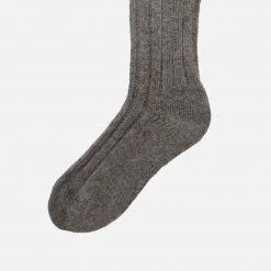 Lana Bambini Adult’s Wool/Alpaca Chunky Long Socks - Cocoa Outlet