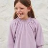 Liilu Organic Cotton Terry Smocked Blouse - Lavender