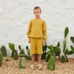 Liilu Cotton Waffle Ben Bermuda Shorts - Olivenite SALE