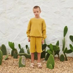 Liilu Cotton Waffle Sweatshirt - Olivenite