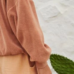 Liilu Organic Cotton Terry Sweatshirt - Toast SALE