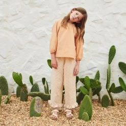 Organic Cotton Muslin Liilu Blouse - Apricot Cream