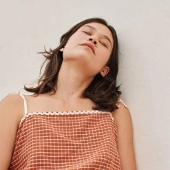 Liilu Women's Organic Cotton Paloma Top - Check